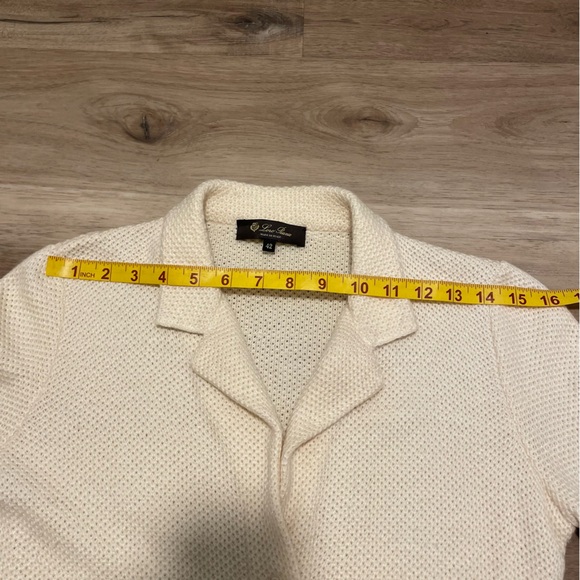 Loro Piana Italian Cashmere Silk Knit Cardigan Sweater Ivory White Womens 42 - Picture 12 of 13